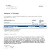 Workers Compensation Certificate Workers Compensation Certificate 2024